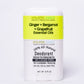 Ginger + Bergamot + Grapefruit 100% All Natural Deodorant